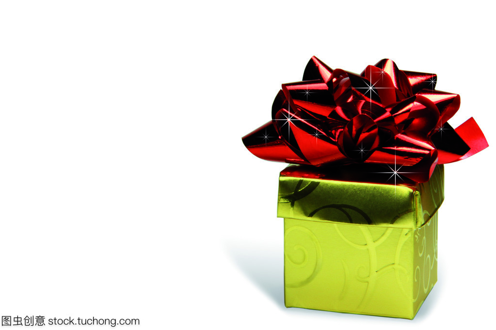 红色蝴蝶结礼品盒