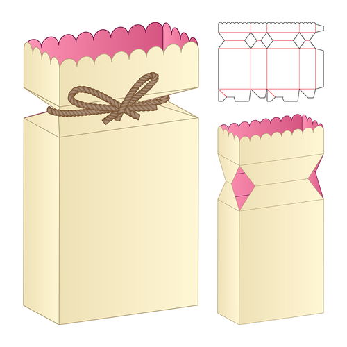 异型包装盒礼品盒礼品袋结构图刀模线纸盒造型包装设计ai eps素材 淘宝网 平面设计